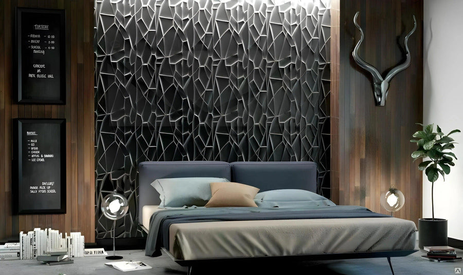 Meteor 0052 — Gypsum 3D Wall Panel
