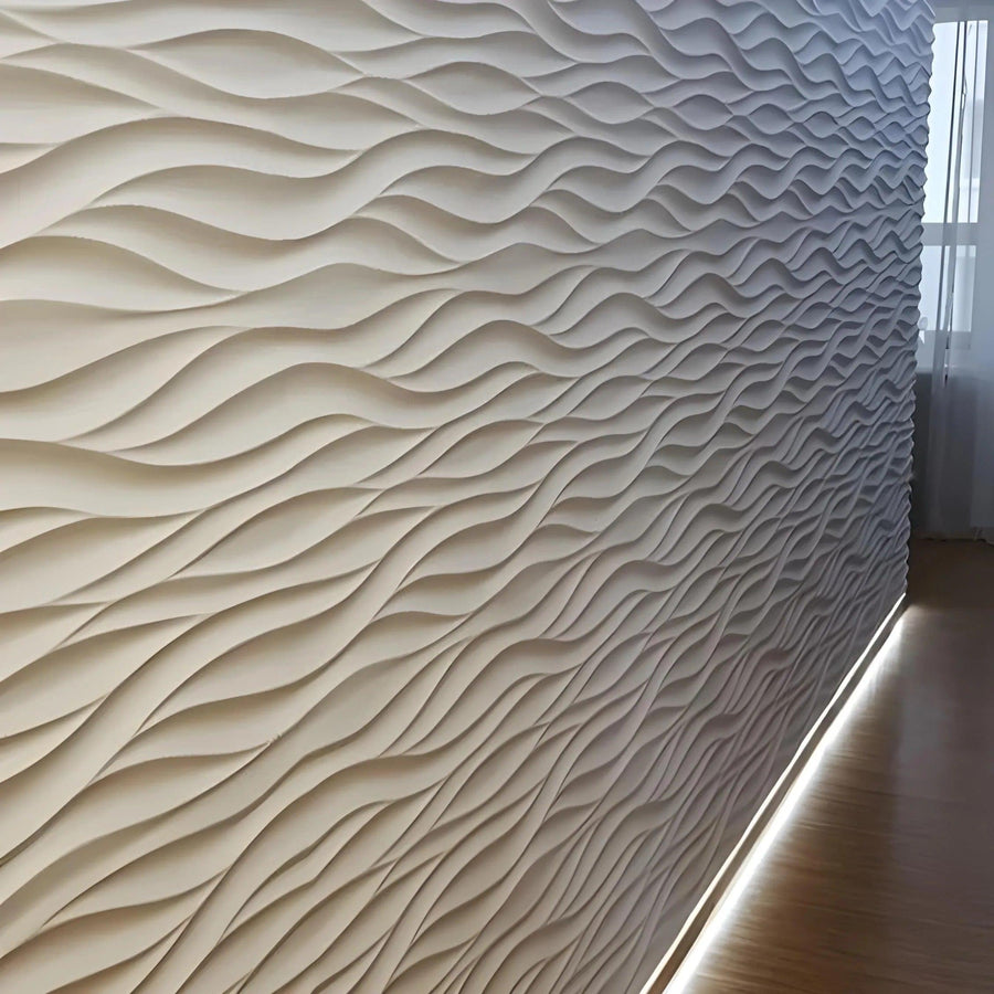 Waves 0058 — Gypsum 3D Wall Panel
