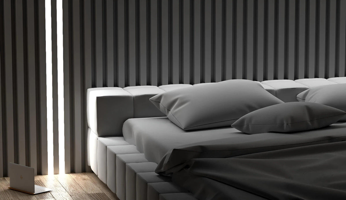 GYPSUM 3D WALL PANEL | LIGNEO + LED 0112