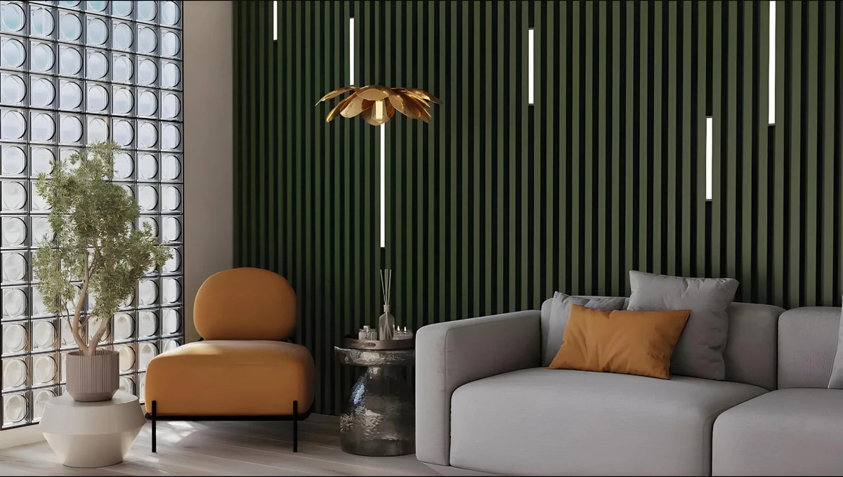 GYPSUM 3D WALL PANEL | LIGNEO + LED 0112