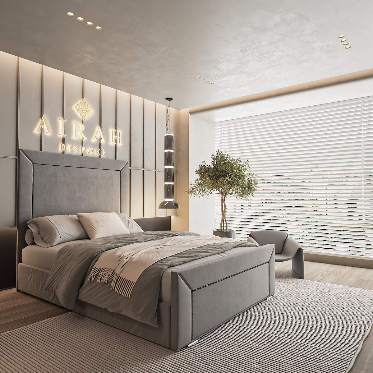 Modern Ashton bed frame UK – stylish upholstered frame for contemporary bedrooms
