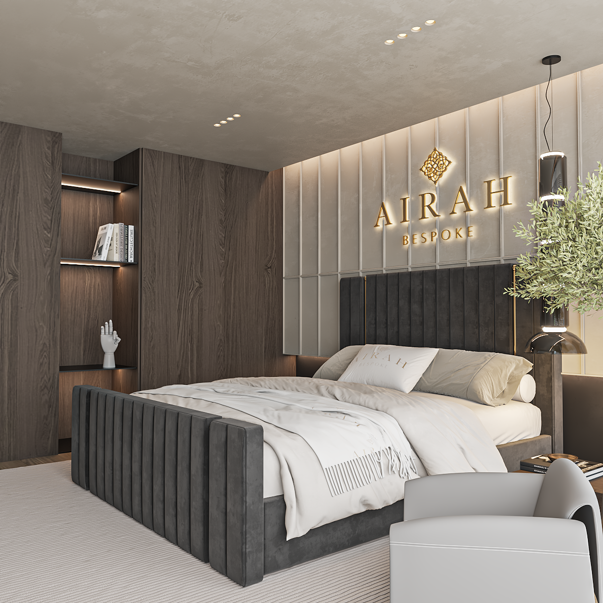 The Marlow bed frame – luxury upholstered bed frame with modern design UK